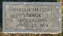 Headstone of Mariam Melson Strack - Anti-Kosher Advocate Against the Rabbi Tax