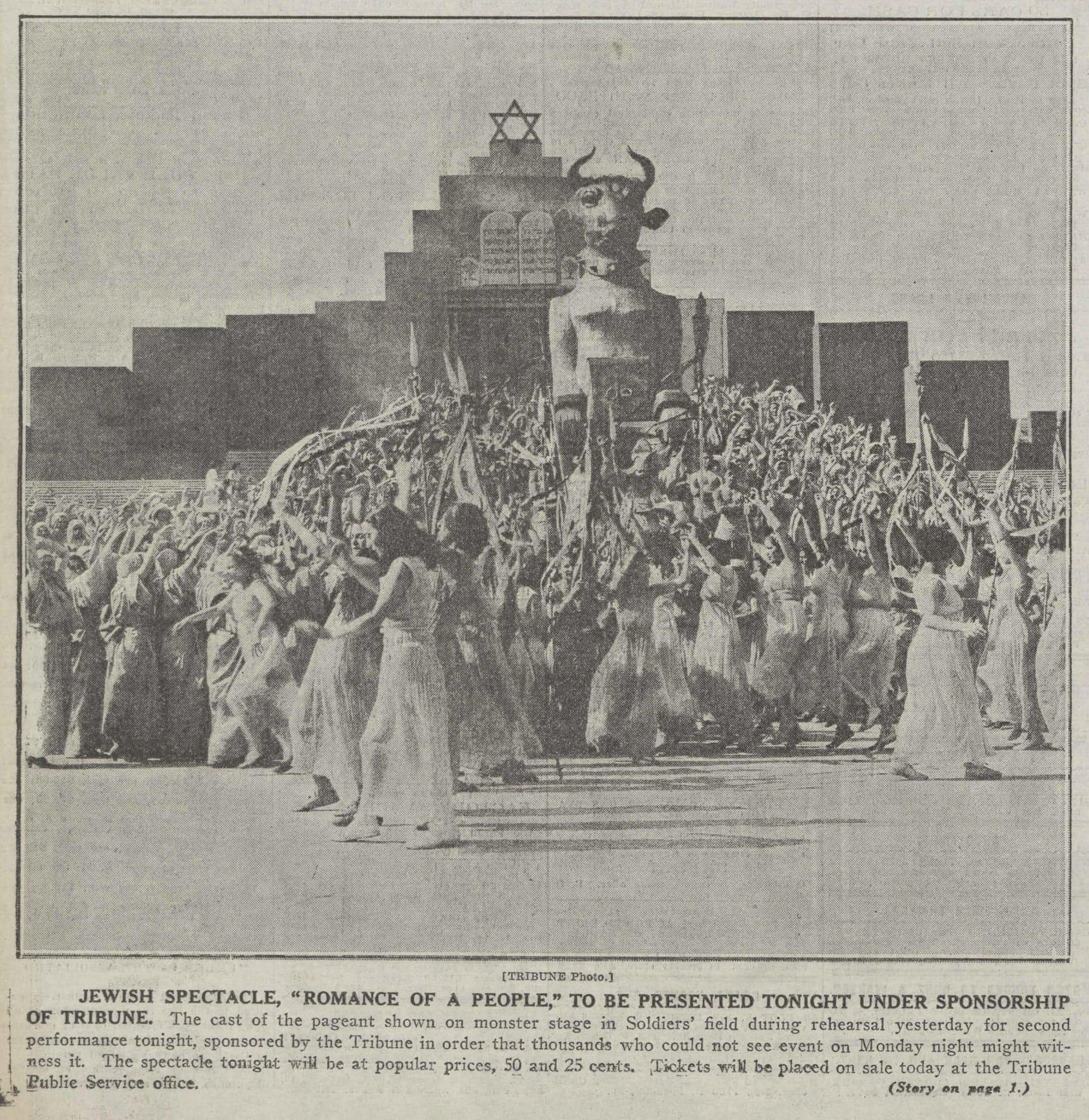 jewish worship of Moloch sponsored by the Chicago Tribune.